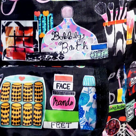 Lesportsac Backpack X Large Cosmetic Beauty Voyager backpack RARE main image 5
